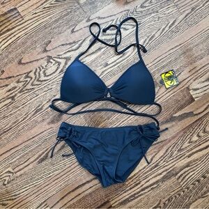 Body Glove NWT size medium push up charcoal gray triangle bikini